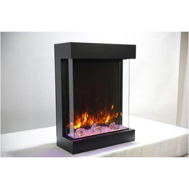 Amantii The Cube Electric Fireplace showing its mesmerizing flames