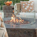 Columbia Fire Table with flames and lava rocks with optional windscreen