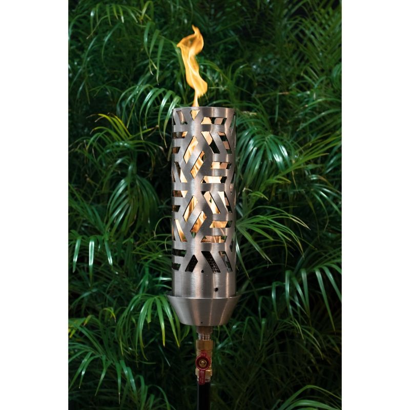 Cubist Fire Torch with Flames