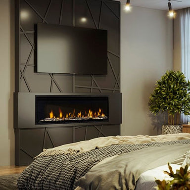 Dimplex Ignite Evolve Showcasing Its Flames at the Bedroom