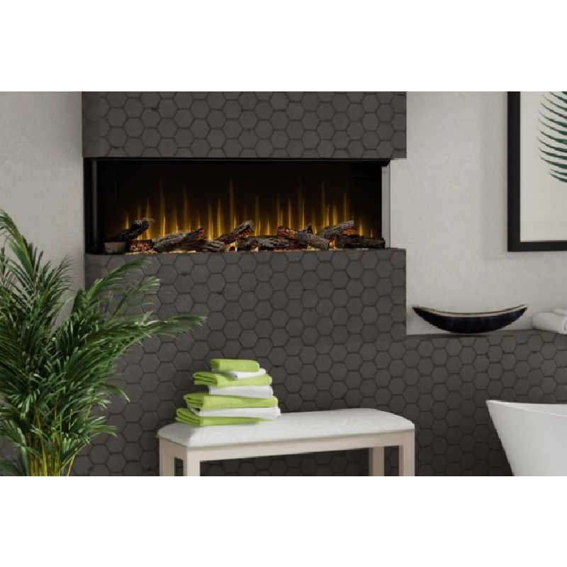 Dimplex Ignite Ultra Electric Fireplace in bathroom