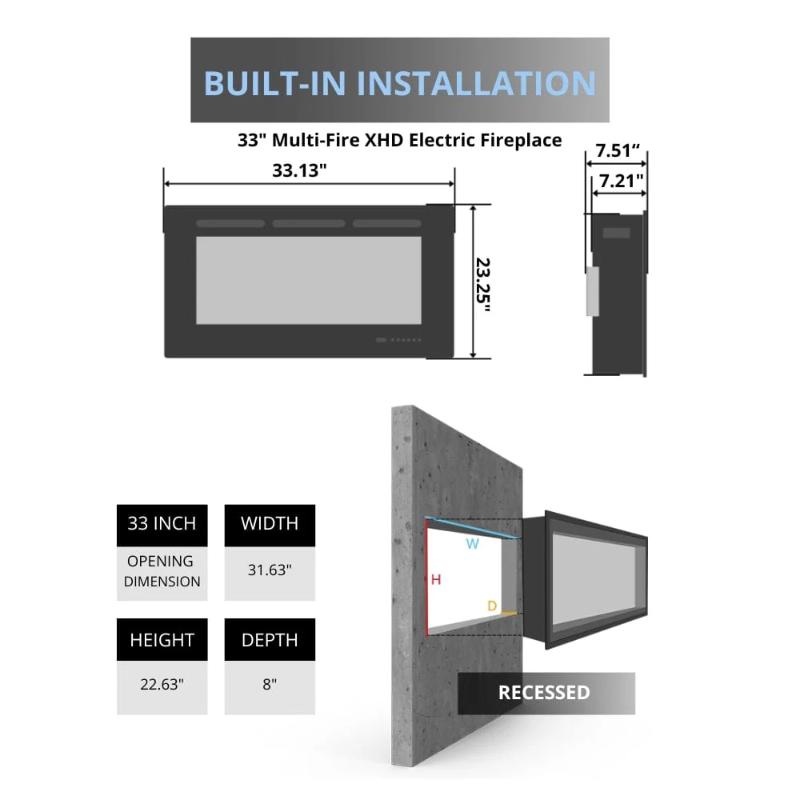 Dimplex Multi-Fire XHD Electric Firebox installation