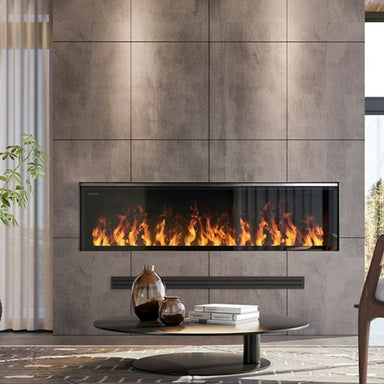 Dimplex Water Vapor Fireplace is installed in the living area as a centerpiece