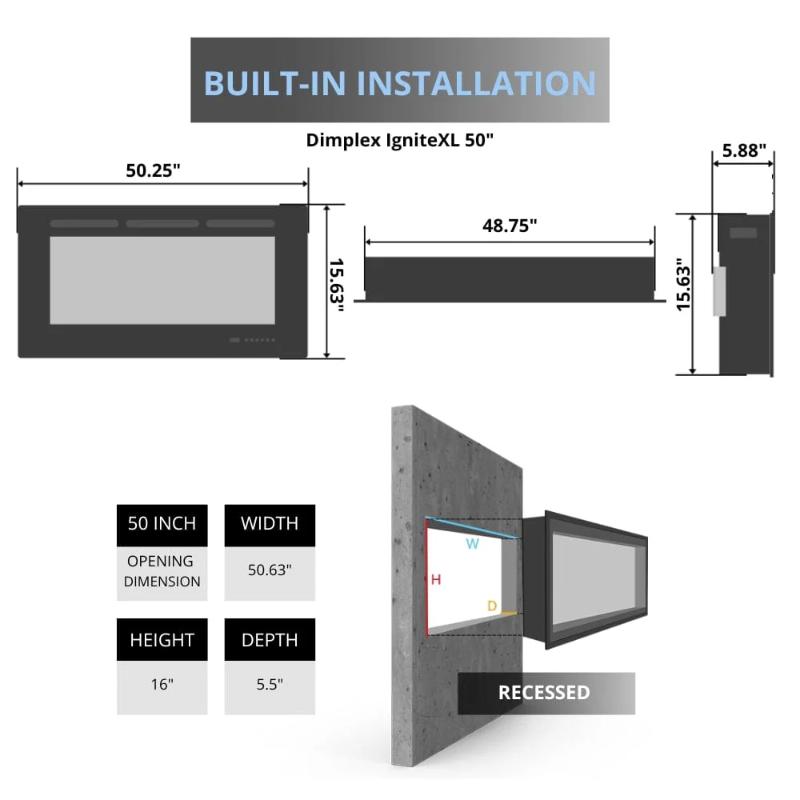 Dimplex IgniteXL Built-In Electric Fireplace installation