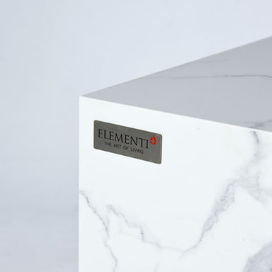 Elementi Plus Carrera & Varna Porcelain Fire Table in white without background