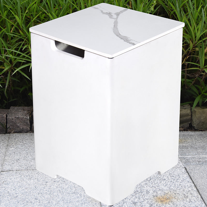 Square Porcelain Tank cover 25 White