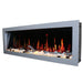 Glora II Smart Electric Fireplace By Litedeer Homes with Red Flames and logs with NO BACKGROUND