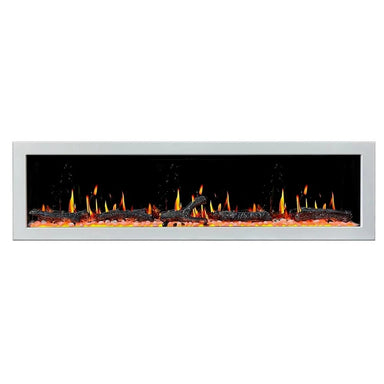 Litedeer Homes Gloria II Smart Electric FIreplace with White Trim without background