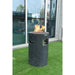 Modeno Lava Tube in Black installed outdoors to provide heat