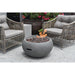 Modeno Newbridge Round Concrete Fire Bowl in light grey with Beautiful mesmerizing Flames