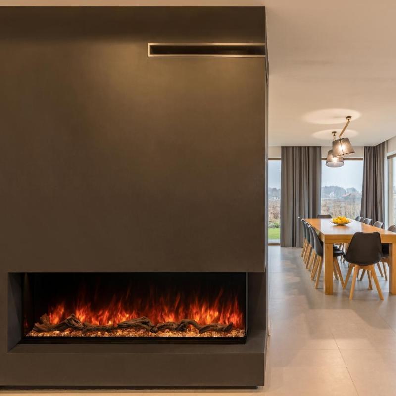 Modern Flames Landscape Pro Multi installed next to dining room