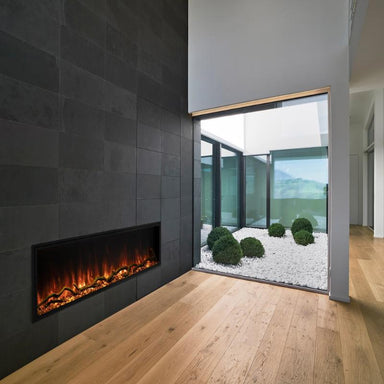 Modern Flames Mesh Screen for Landscape Pro Slim Fireplaces installed