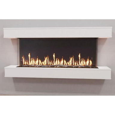 Modern Flames Orion Multi with the Floating Mantel in White