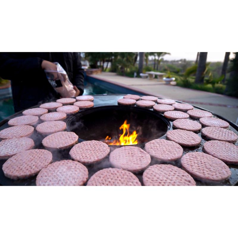 Mojave Steel Fire Pit Grill  Griling Some Burger Patties