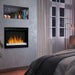 Multi-Fire XHD Electric Firebox by Dimplex mounted on a White wall on the Bedroom