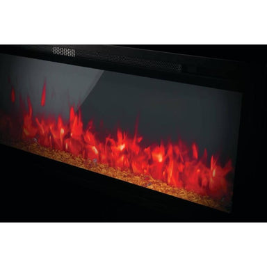 Napoleon Entice Built-in/Wall-Mounted Electric Fireplace closer look on the flames