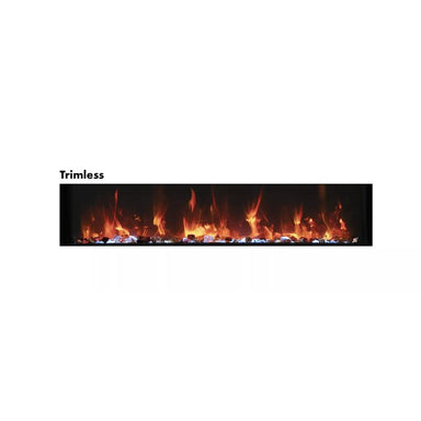 Panorama BI Slim Full View Electric Fireplace in Black without Trim