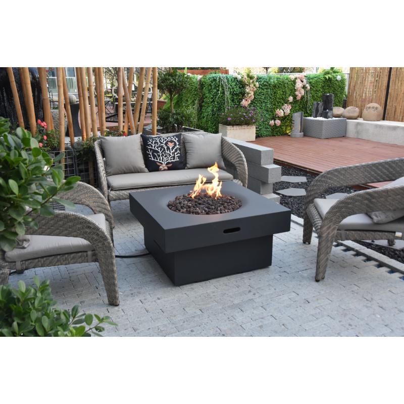 Providing Heat in The Backyard Patio with the Modeno Branford Fire Pit