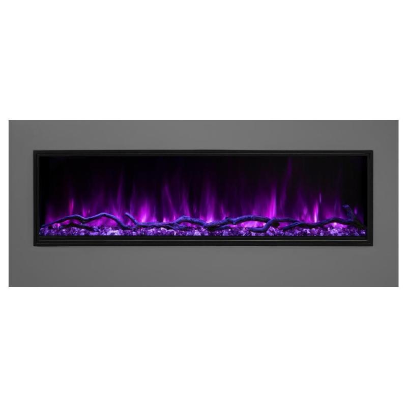Purple Ember and Purple flames on the Modern Flames Landscape Pro Slim 56