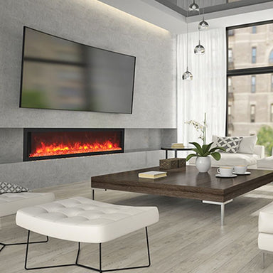 Remii DEEP Electric Fireplace Built-in in modern living room