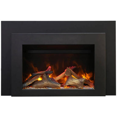 Sierra Flame Smart Electric Fireplace Insert with Black Steel Surround