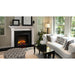 SimpliFire Built-In Electric Fireplace placed in a cozy traditional living room