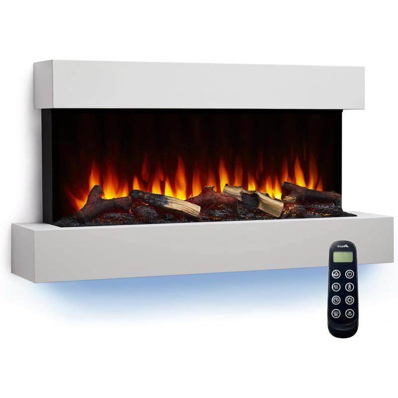 SimpliFire Floating Mantel Kit for Simplifire Format Electric Fireplace NO BACKGROUND