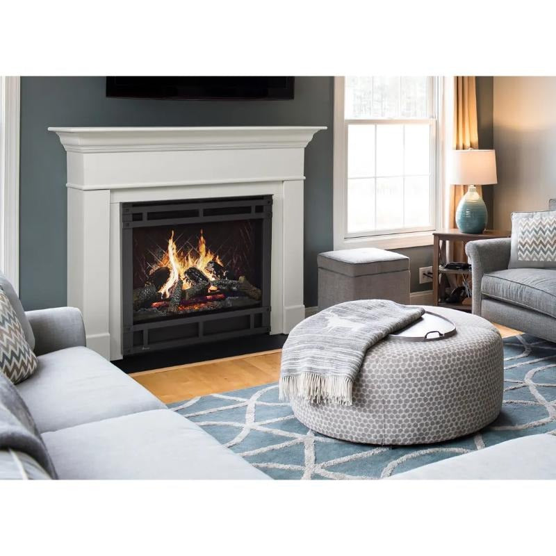 SimpliFire Inception Built-In Electric Fireplace providing warmth on the living area