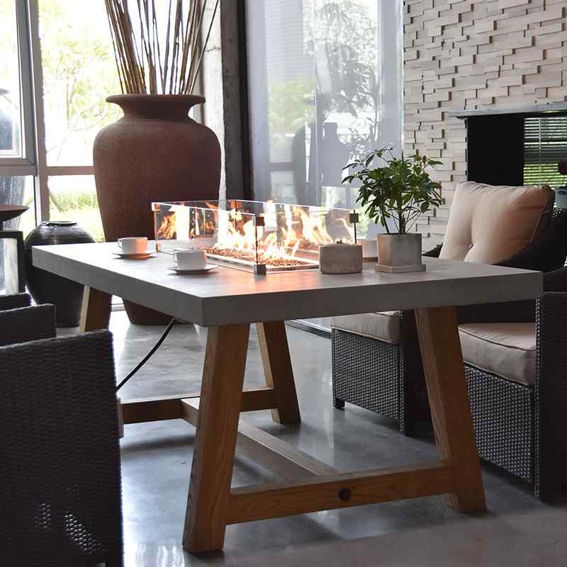 Sonoma Dining Table placed indoors being used for breakfast