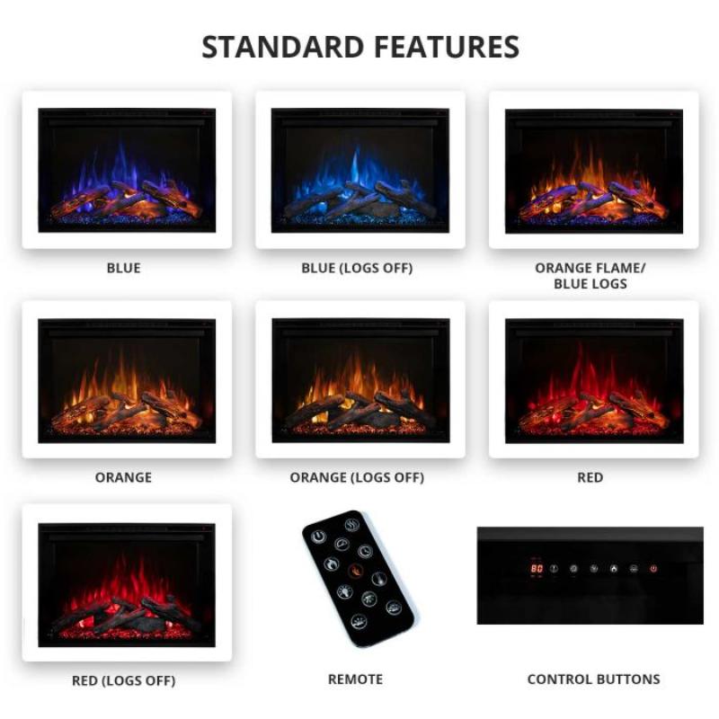 Standard features of the Modern Flames Redstone 30