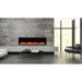 The Allusion Platinum Recessed Electric Fireplace providing heat inn the industrial living room