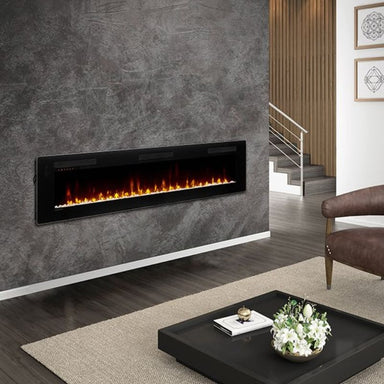 The Dimplex Sierra 48 is showcasing its flames in the Living Area