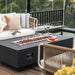 The Elementi Granville is placed in the outdoor patio to provide heat on the cold day