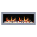 The Gloria II Smart Electric Fireplace with real life logs and trims with no Background