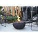 The Modeno York Round Concrete Fire Bowl in Slate Black