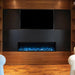 The Modern Flames Landscape Pro Slim is placed on the entertainment room
