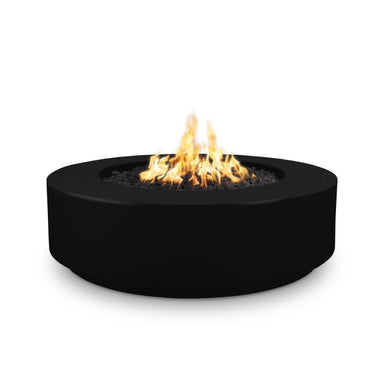 The Outdoor Plus  Tall Round Florence Concrete Fire Pit Black