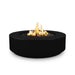 The Outdoor Plus  Tall Round Florence Concrete Fire Pit Black