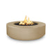 The Outdoor Plus Round Florence Concrete Fire Pit Brown