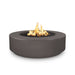 The Outdoor Plus 12" Tall Round Florence Concrete Fire Pit Chestnut