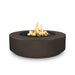 The Outdoor Plus  Round Florence Concrete Fire Pit Chocolate