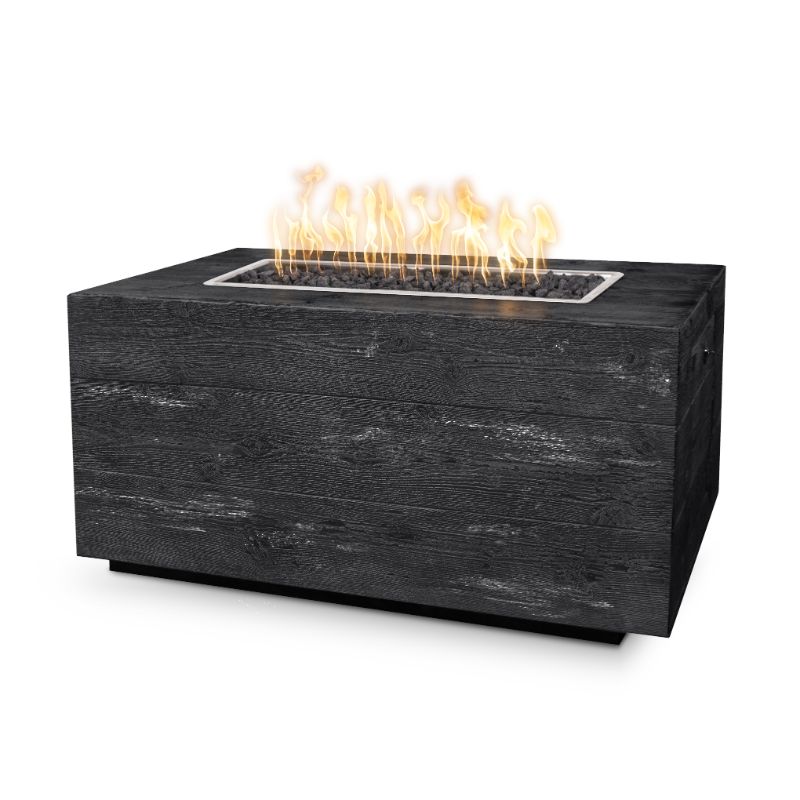 The Outdoor Plus Catalina Rectangular Concrete Fire Pit Ebony