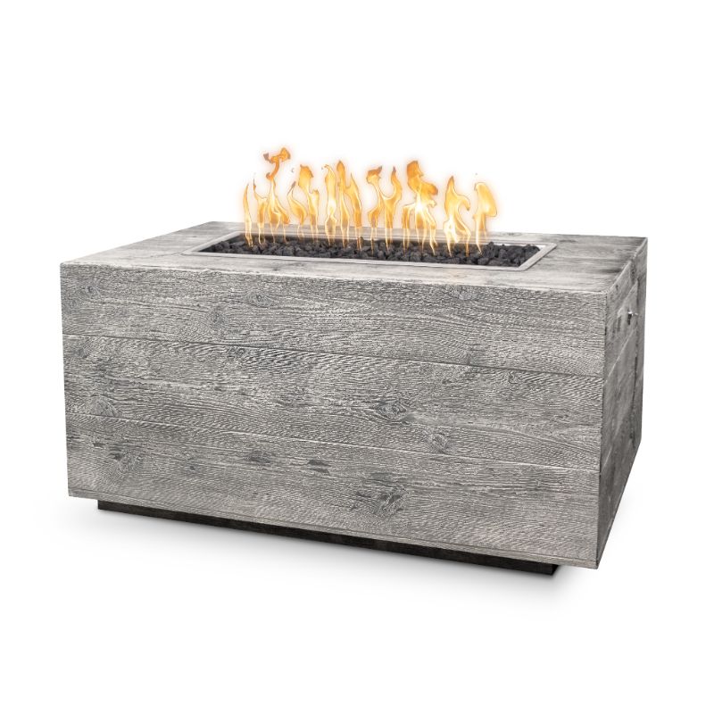 The Outdoor Plus Catalina Rectangular Concrete Fire Pit Ivory