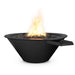 The Outdoor Plus Cazo Round Powder-Coated Metal Fire & Water Bowl Black