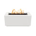 The Outdoor Plus Pismo Rectangular Powder Coated Metal Gas Fire Pit White