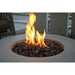 The closer look on the flames on the Modeno Roca Round Fire Pit