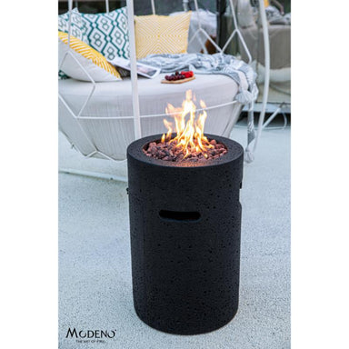 The look of the unique texture on the Modeno Lava Tube Fire Pit Column