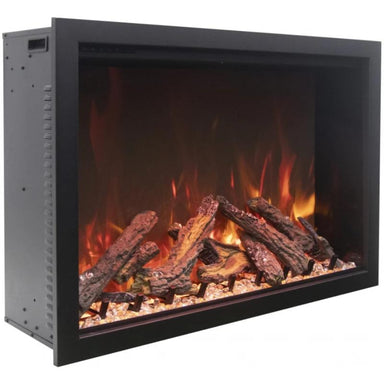 Traditional Smart Electric Fireplace by Amantii In Black without Background in Right View Angle