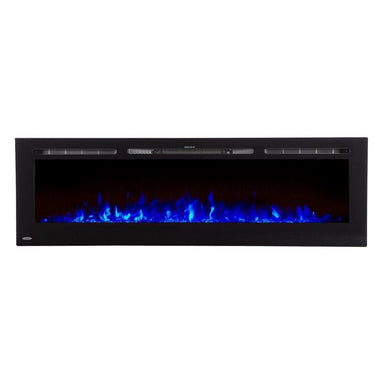 Touchstone Sideline Built-In/Recessed Electric Fireplace with blue flames
